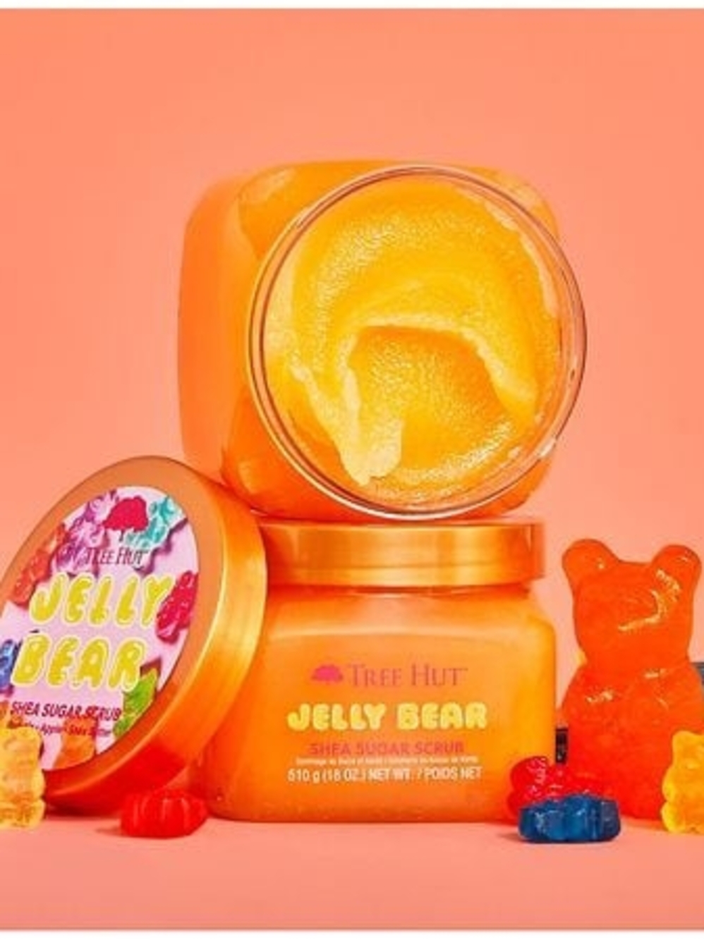 1 Tree Hut Jelly Bear Shea Sugar Scrub - Orange
